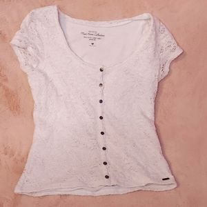 White lace Hollister shirt
